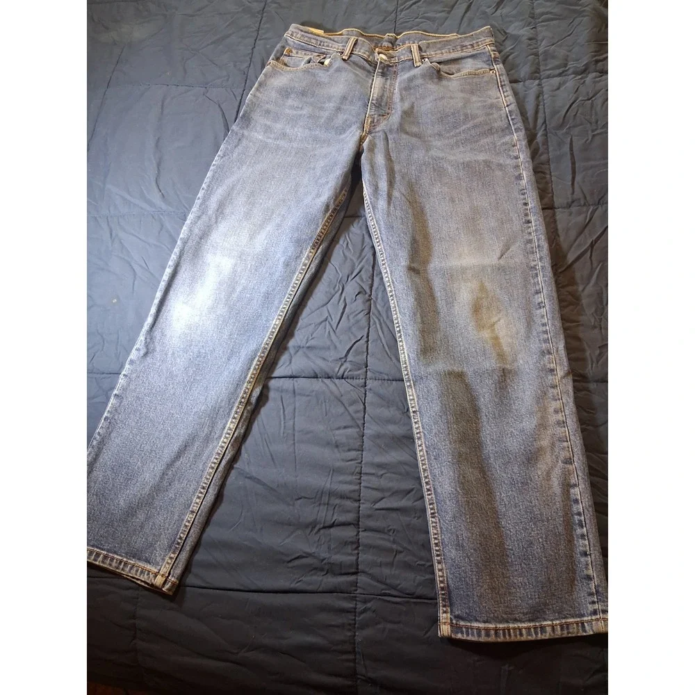 Levis 550 Relaxed Fit Jeans Mens 34x30 Medium Wash Blue Denim Tapered Leg
